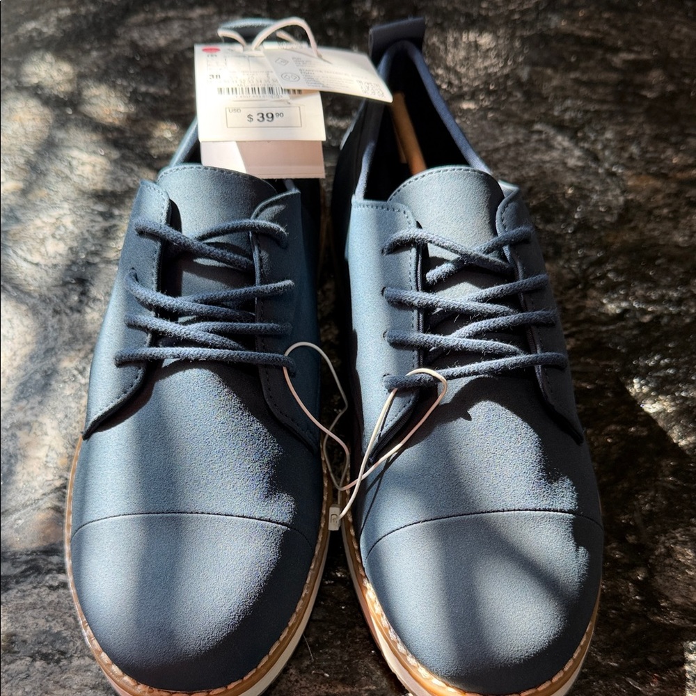 Zara Men's Deep Blue Derbys